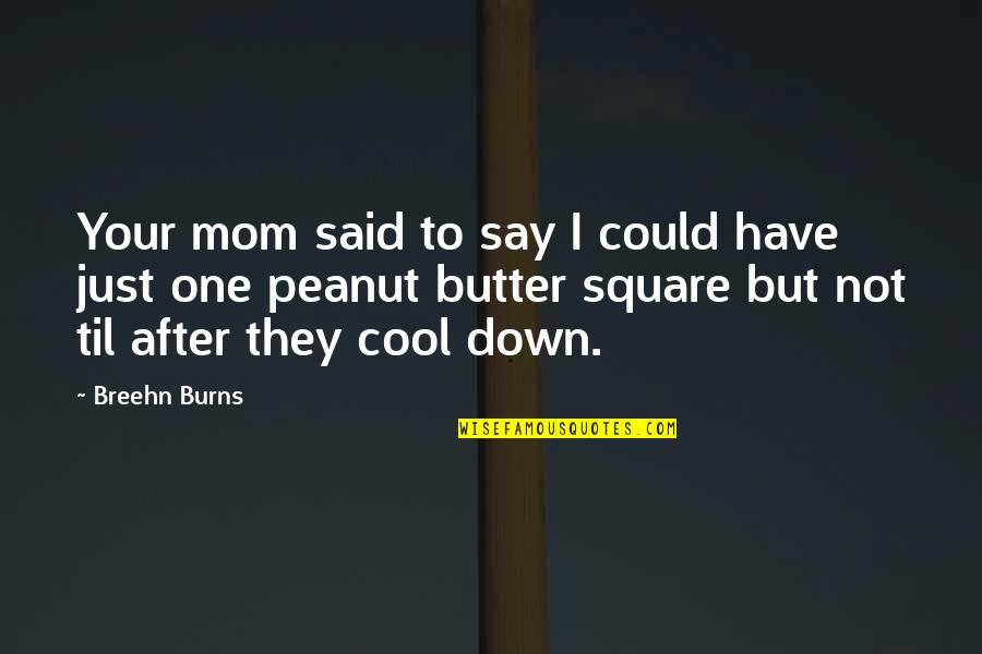 Burns Quotes By Breehn Burns: Your mom said to say I could have