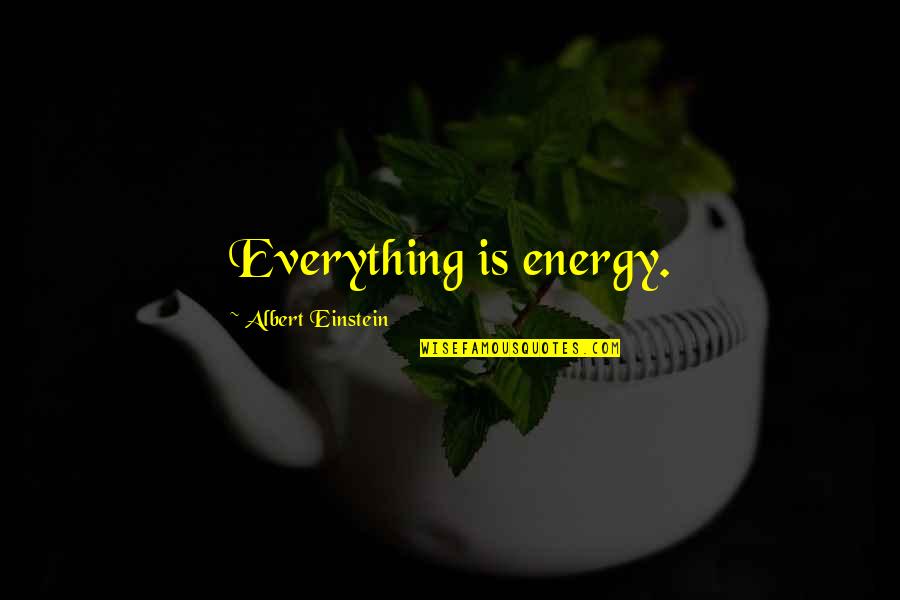 Burnt Heart Quotes By Albert Einstein: Everything is energy.