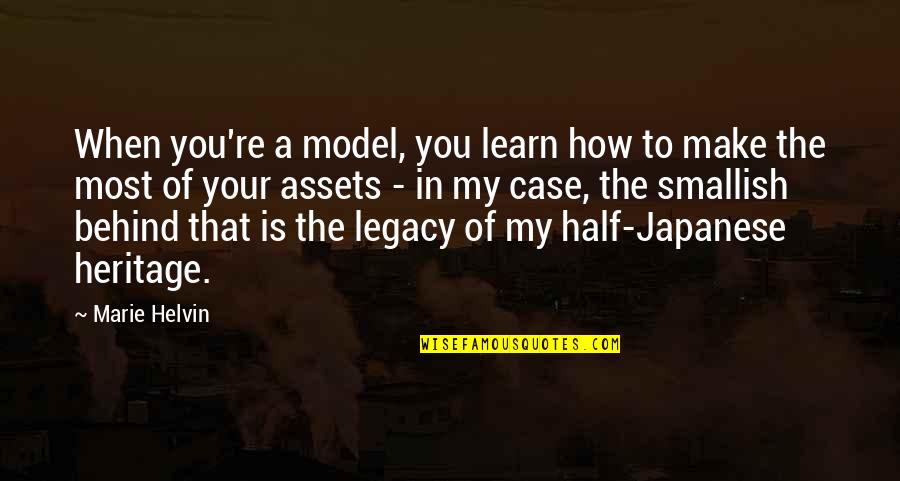 Burnworth Auto Quotes By Marie Helvin: When you're a model, you learn how to