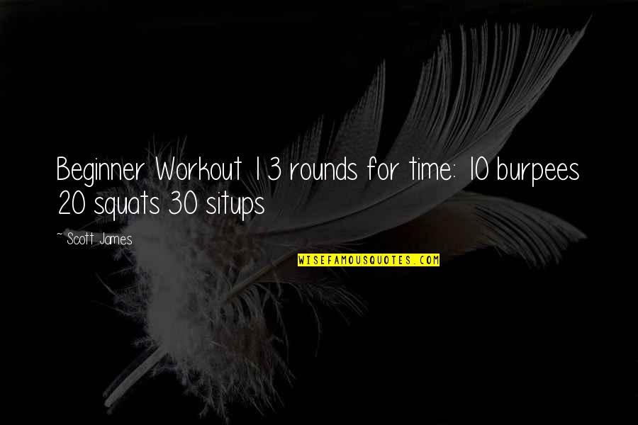 Burpees Quotes By Scott James: Beginner Workout 1 3 rounds for time: 10
