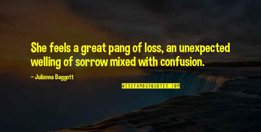 Burqa For Sale Quotes By Julianna Baggott: She feels a great pang of loss, an Burqa For Sale Quotes By Julianna Baggott: She feels a great pang of loss, an