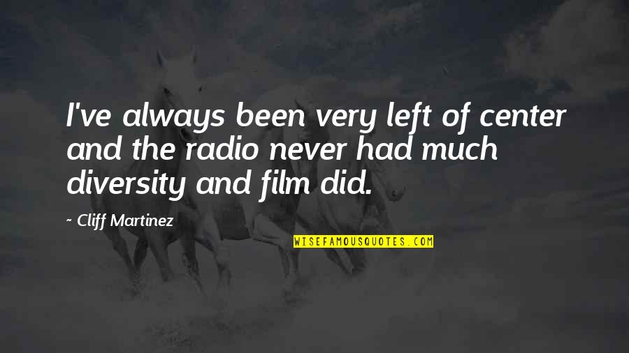 Burrrrnnn Quotes By Cliff Martinez: I've always been very left of center and Burrrrnnn Quotes By Cliff Martinez: I've always been very left of center and