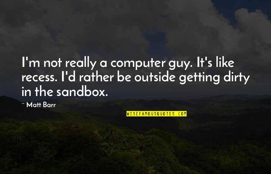 Burstyn Quotes By Matt Barr: I'm not really a computer guy. It's like