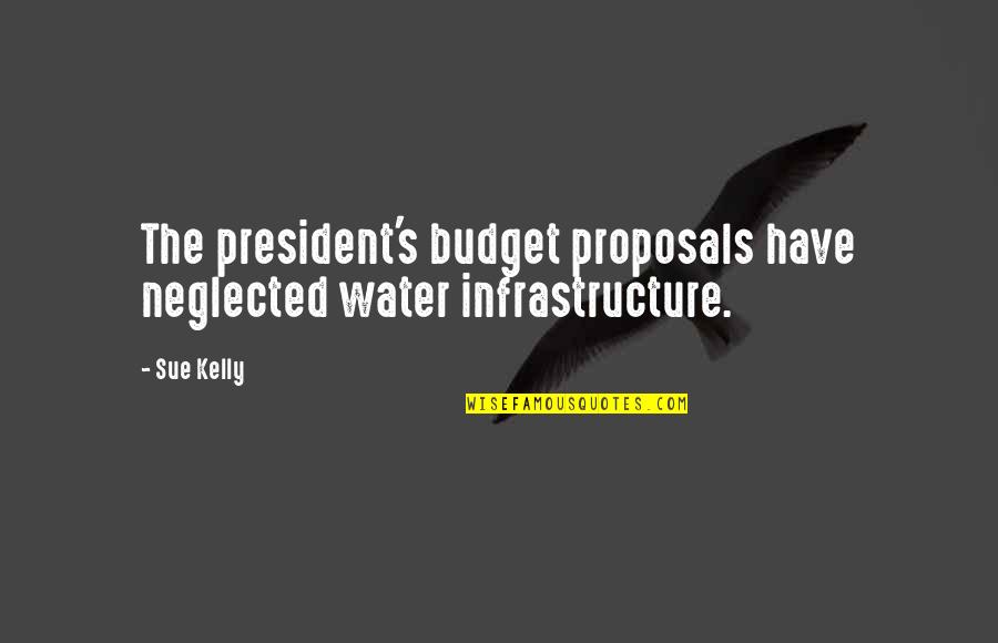 Bury Me Alive Quotes By Sue Kelly: The president's budget proposals have neglected water infrastructure.