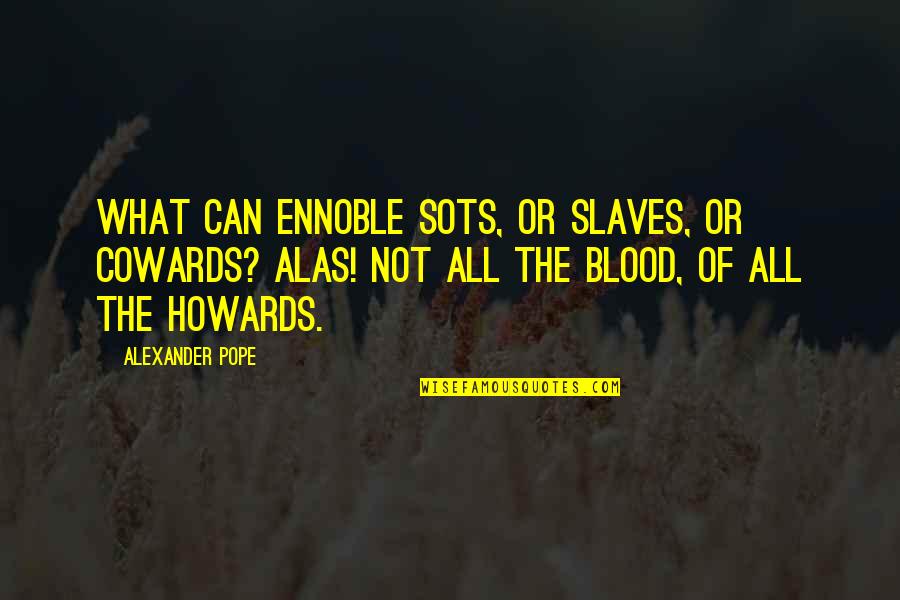 Bus 174 Quotes By Alexander Pope: What can ennoble sots, or slaves, or cowards?