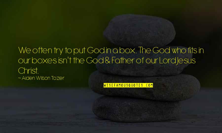 Bus Song Quotes By Aiden Wilson Tozer: We often try to put God in a