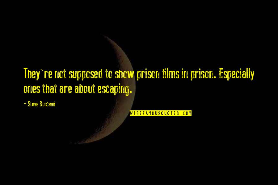 Buscemi Quotes By Steve Buscemi: They're not supposed to show prison films in