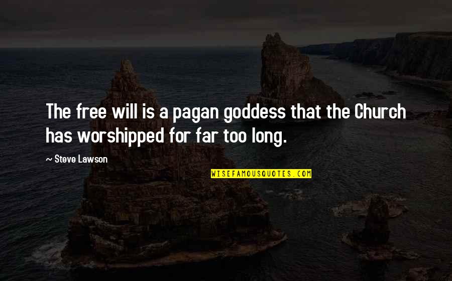 Bush Bashing Quotes By Steve Lawson: The free will is a pagan goddess that