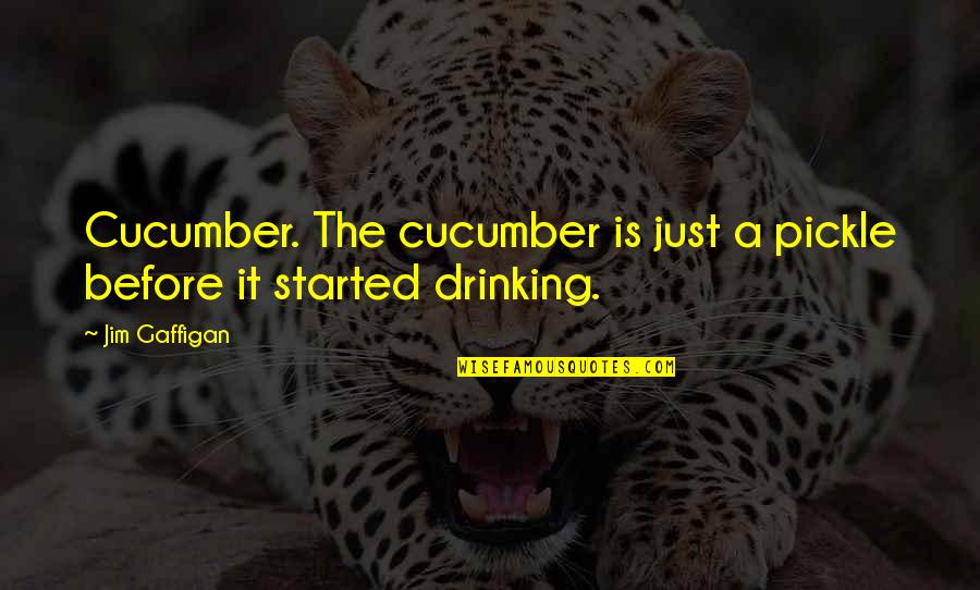 Busienss Quotes By Jim Gaffigan: Cucumber. The cucumber is just a pickle before