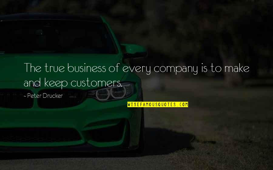 Business And Customers Quotes By Peter Drucker: The true business of every company is to
