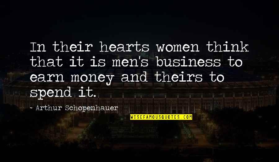 Business And Money Quotes By Arthur Schopenhauer: In their hearts women think that it is