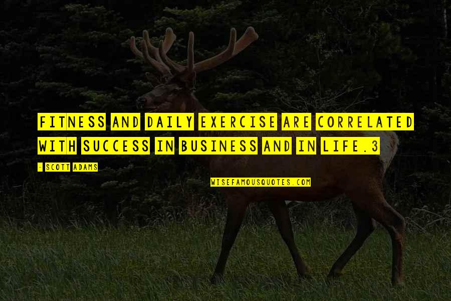 Business And Success Quotes By Scott Adams: Fitness and daily exercise are correlated with success
