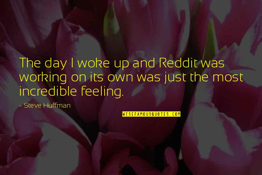 Business Costs Quotes By Steve Huffman: The day I woke up and Reddit was