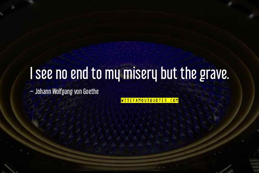 Business Degree Quotes By Johann Wolfgang Von Goethe: I see no end to my misery but