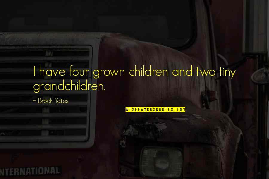 Business Goodwill Quotes By Brock Yates: I have four grown children and two tiny Business Goodwill Quotes By Brock Yates: I have four grown children and two tiny