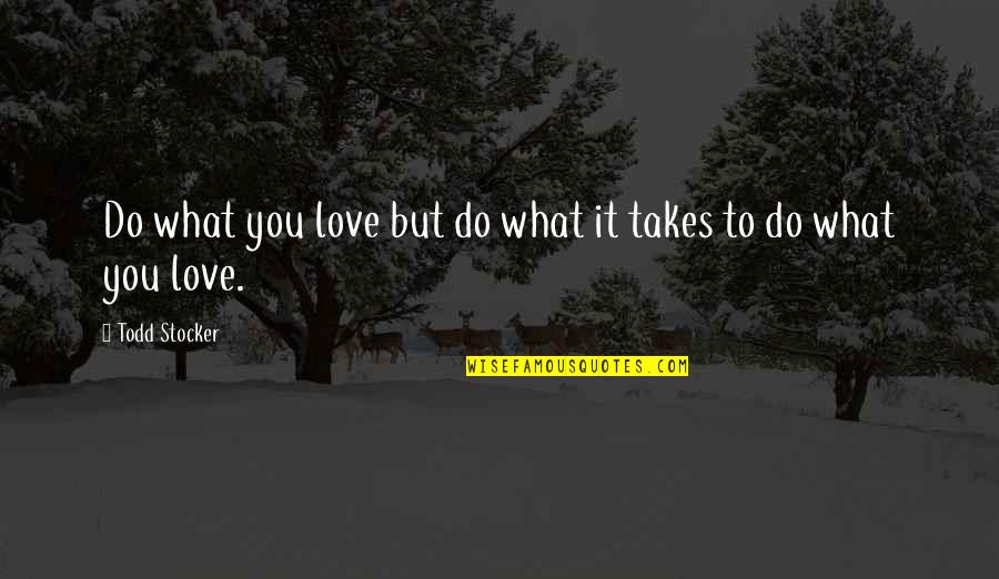Business Motivational Quotes By Todd Stocker: Do what you love but do what it