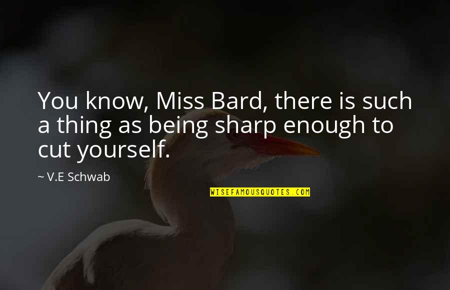 Business Owners Motivational Quotes By V.E Schwab: You know, Miss Bard, there is such a