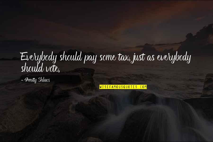 Business Partner Quotes By Amity Shlaes: Everybody should pay some tax, just as everybody