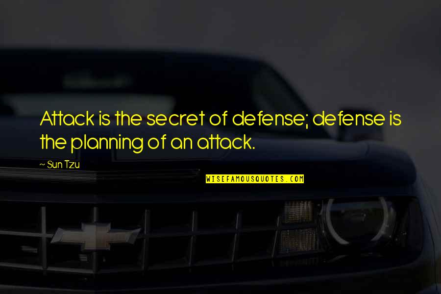 Business Planning Quotes By Sun Tzu: Attack is the secret of defense; defense is