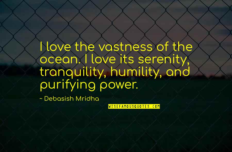 Business Promote Quotes By Debasish Mridha: I love the vastness of the ocean. I