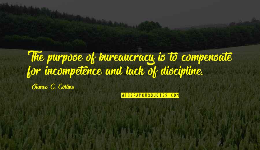Business Purpose Quotes By James C. Collins: The purpose of bureaucracy is to compensate for