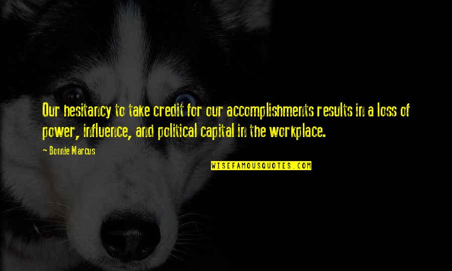 Business Results Quotes By Bonnie Marcus: Our hesitancy to take credit for our accomplishments Business Results Quotes By Bonnie Marcus: Our hesitancy to take credit for our accomplishments