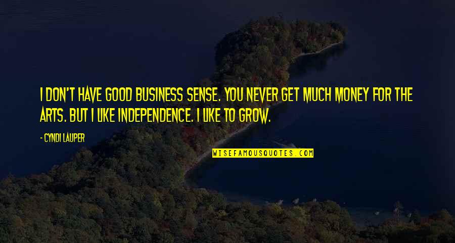 Business Sense Quotes By Cyndi Lauper: I don't have good business sense. You never Business Sense Quotes By Cyndi Lauper: I don't have good business sense. You never