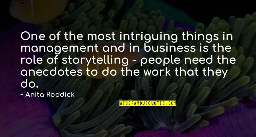 Business Storytelling Quotes By Anita Roddick: One of the most intriguing things in management