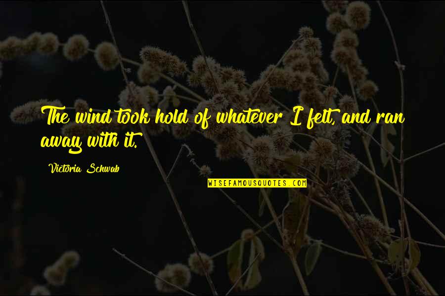 Business Storytelling Quotes By Victoria Schwab: The wind took hold of whatever I felt,