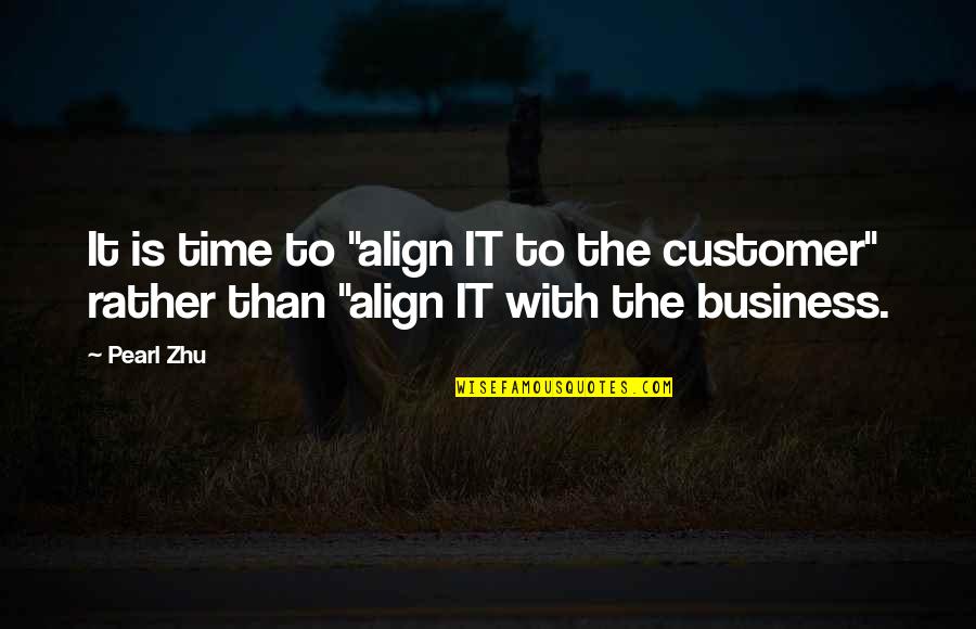 Business Time Management Quotes By Pearl Zhu: It is time to "align IT to the