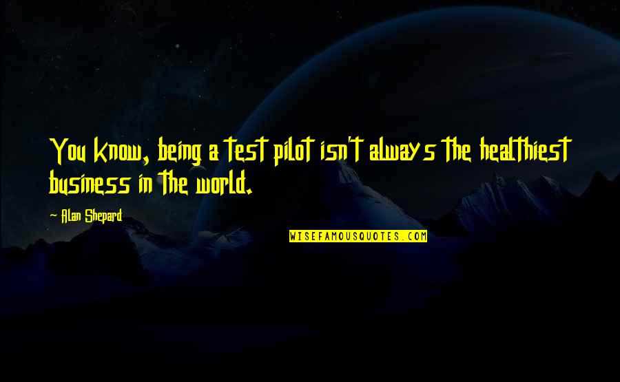 Business World Quotes By Alan Shepard: You know, being a test pilot isn't always