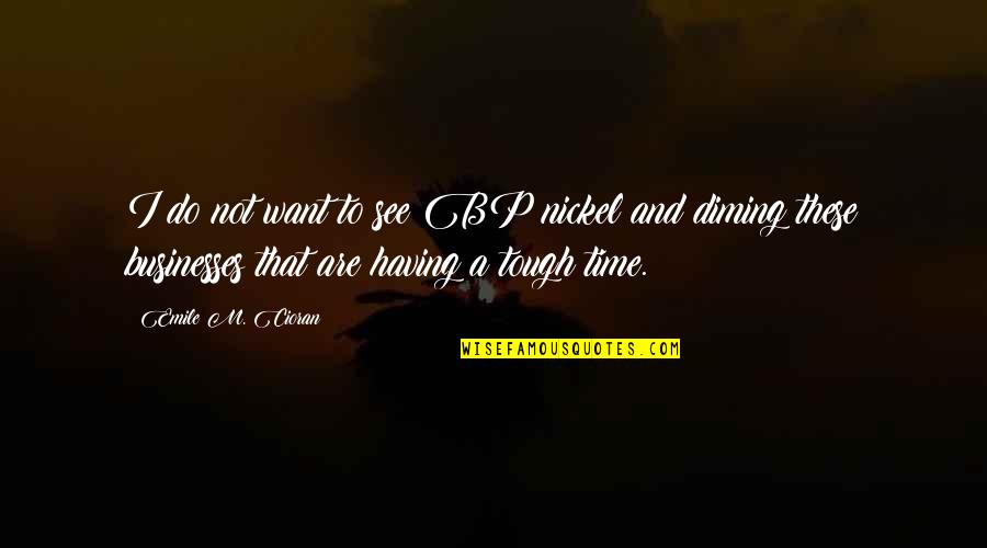 Businesses Quotes By Emile M. Cioran: I do not want to see BP nickel