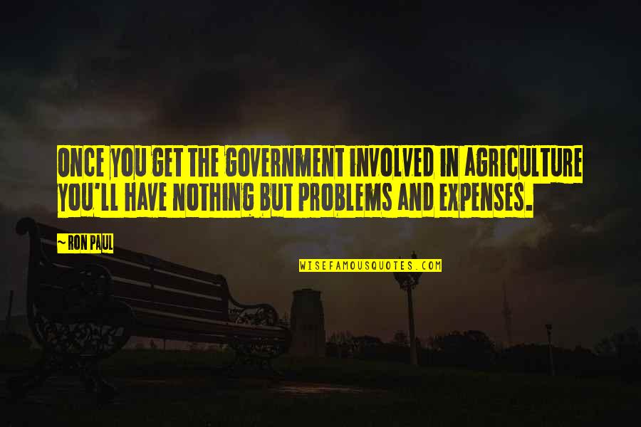 Busked Clear Quotes By Ron Paul: Once you get the government involved in agriculture