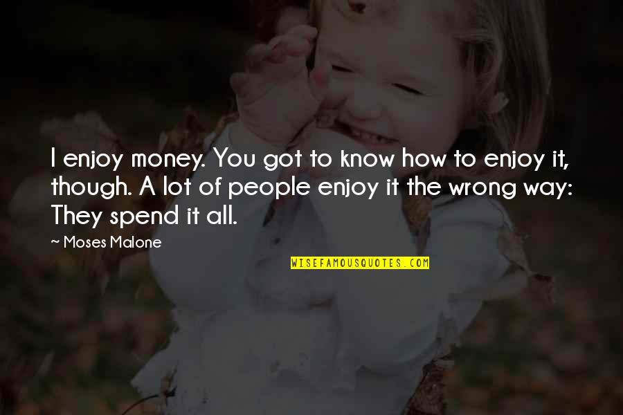 Bustos Martial Arts Quotes By Moses Malone: I enjoy money. You got to know how