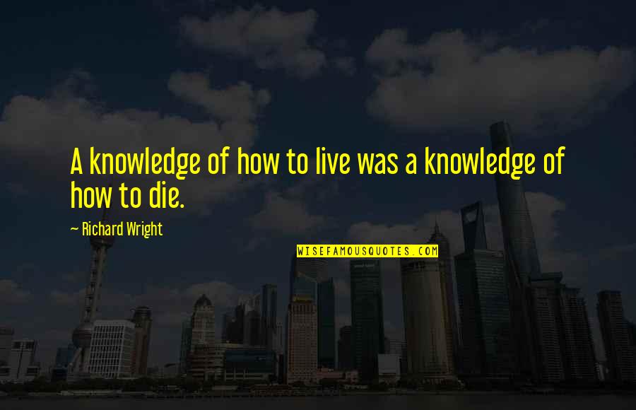 Busy Day Motivational Quotes By Richard Wright: A knowledge of how to live was a