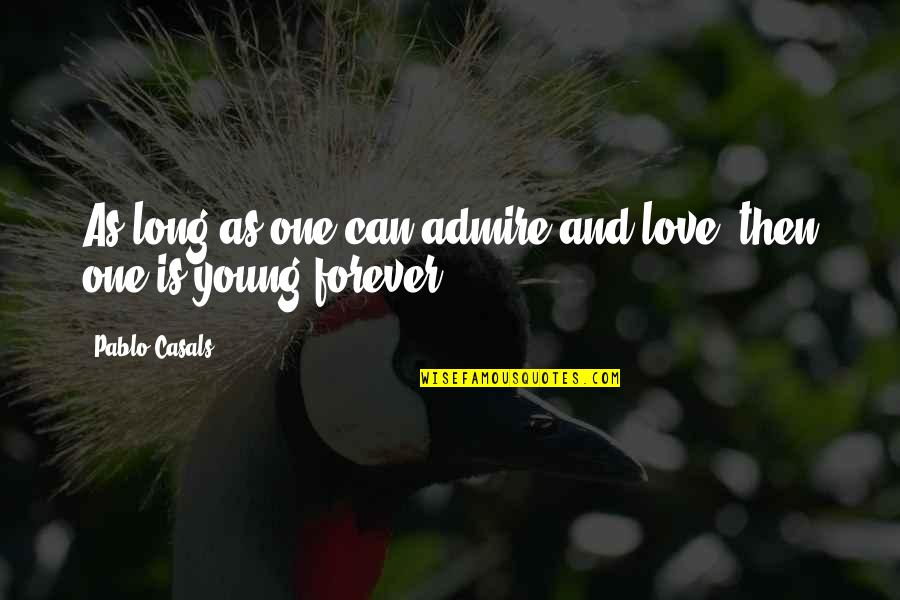 Busy Minds Quotes By Pablo Casals: As long as one can admire and love,