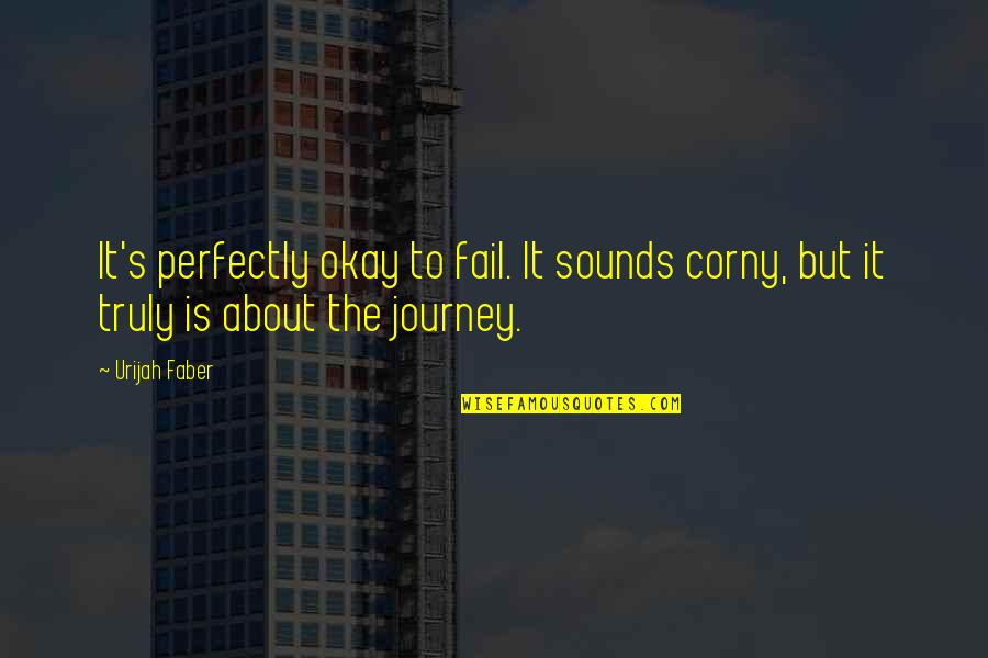 But It's Okay Quotes By Urijah Faber: It's perfectly okay to fail. It sounds corny,
