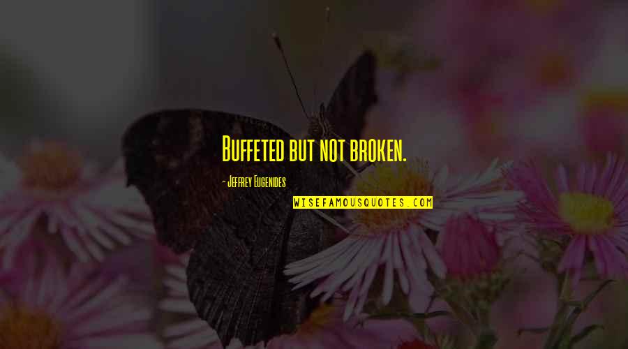 But Not Broken Quotes By Jeffrey Eugenides: Buffeted but not broken.