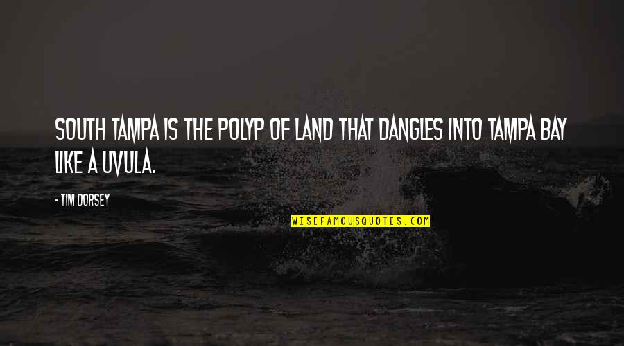 Butbutterfly Quotes By Tim Dorsey: South Tampa is the polyp of land that