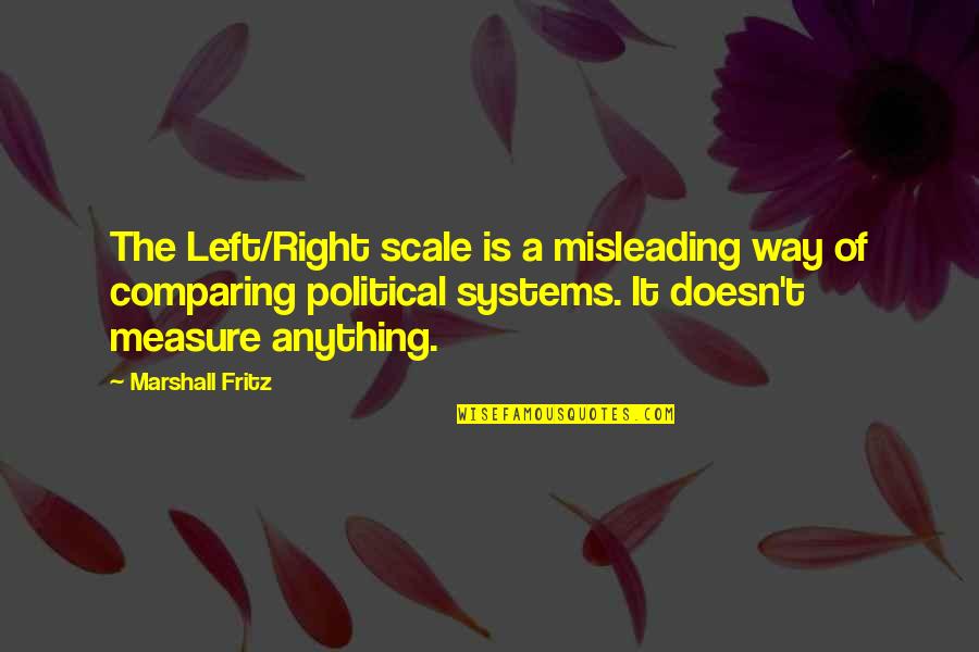 Butkon Quotes By Marshall Fritz: The Left/Right scale is a misleading way of