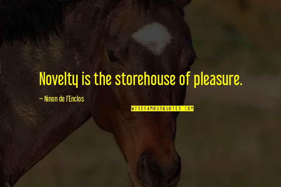 Butstirreth Quotes By Ninon De L'Enclos: Novelty is the storehouse of pleasure.