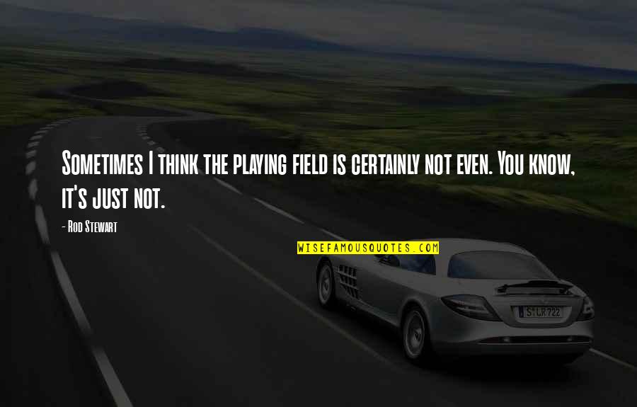 Butsuri San Quotes By Rod Stewart: Sometimes I think the playing field is certainly