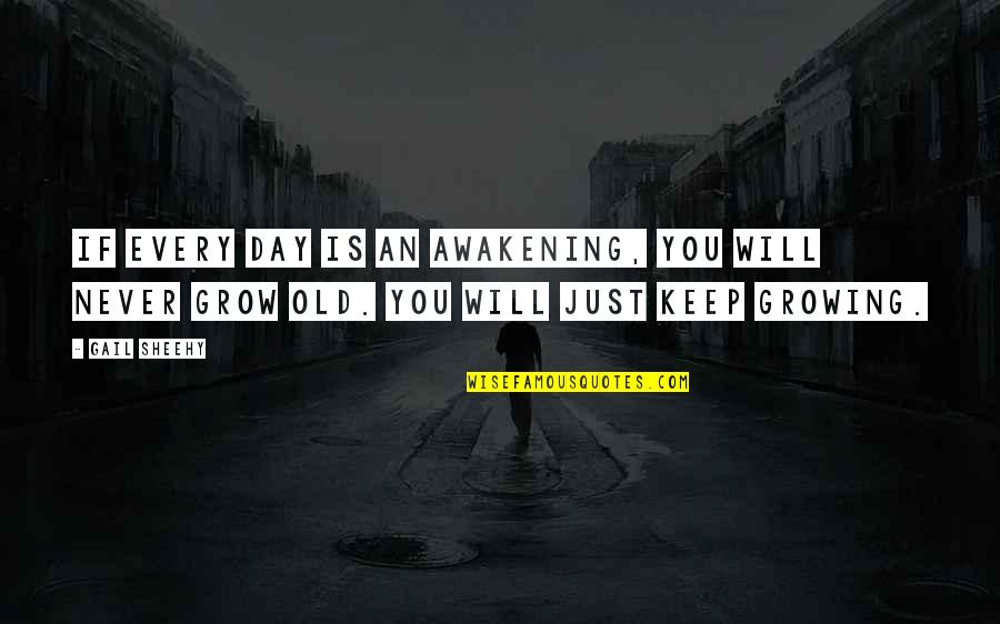 Butt Stallion Quotes By Gail Sheehy: If every day is an awakening, you will