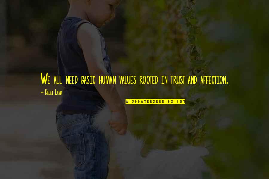 Butter Knife Quotes By Dalai Lama: We all need basic human values rooted in