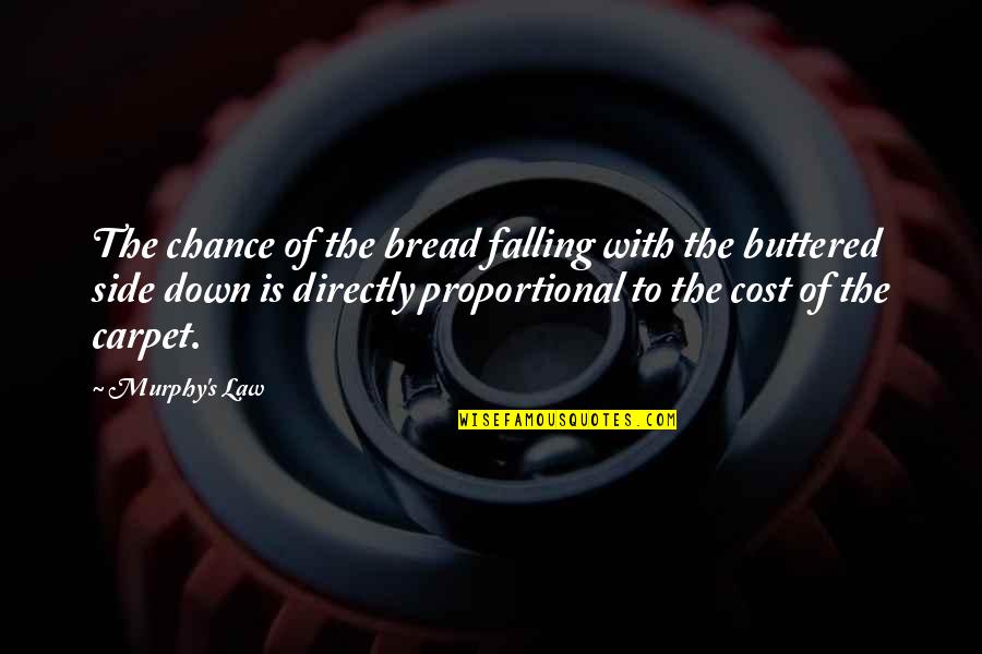 Buttered Quotes By Murphy's Law: The chance of the bread falling with the