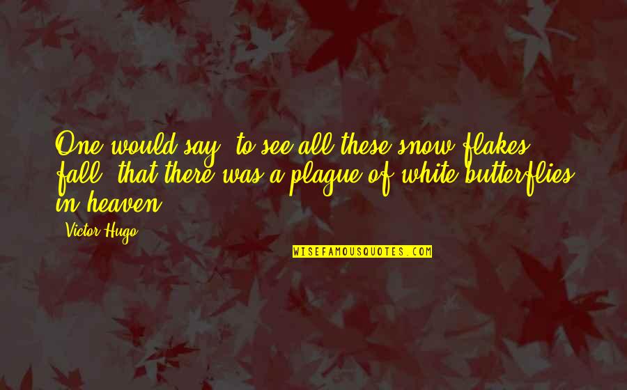 Butterflies And Heaven Quotes By Victor Hugo: One would say, to see all these snow-flakes