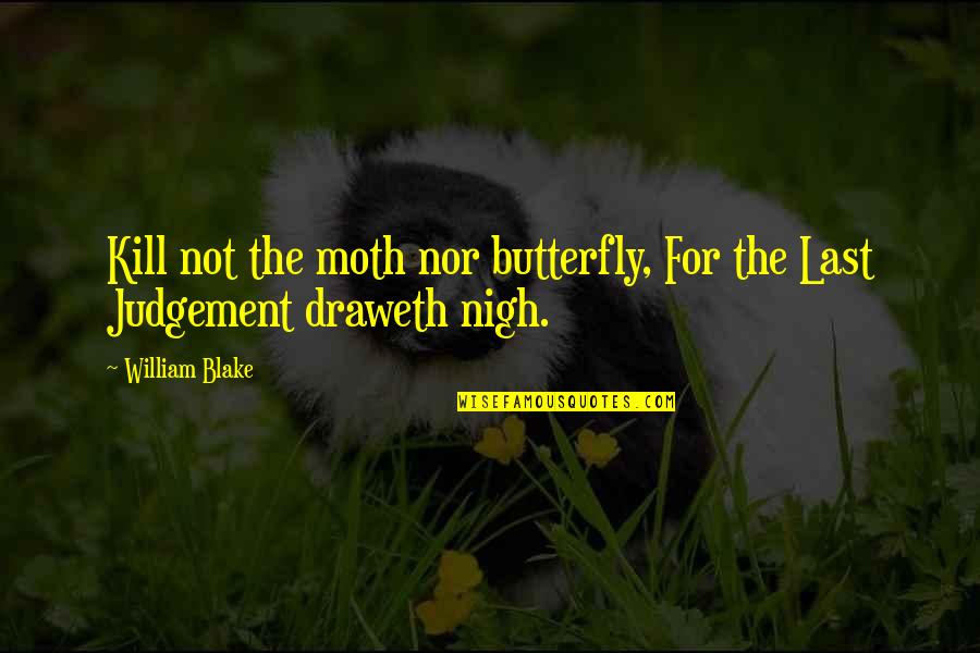 Butterfly Moth Quotes By William Blake: Kill not the moth nor butterfly, For the