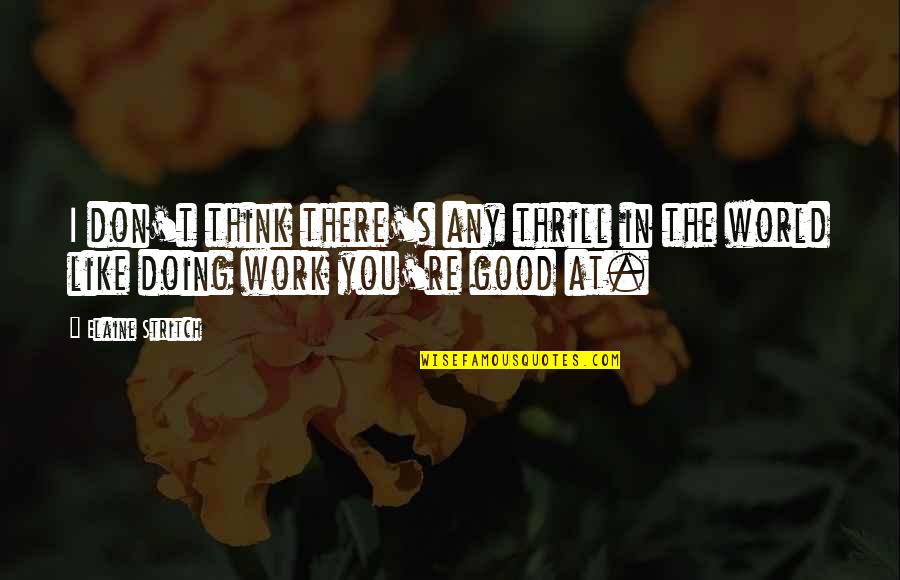 Butterfly Saying Quotes By Elaine Stritch: I don't think there's any thrill in the