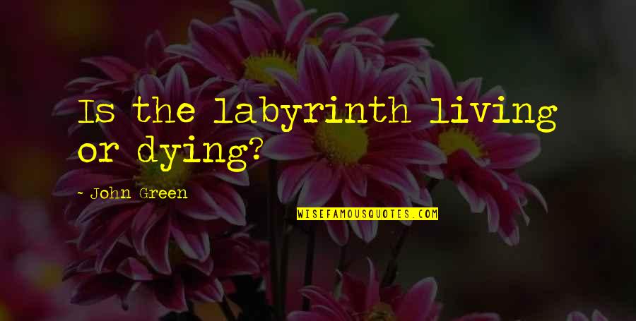 Button2 Quotes By John Green: Is the labyrinth living or dying?