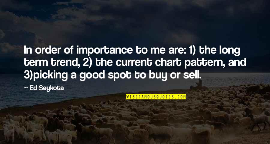 Buy And Sell Quotes By Ed Seykota: In order of importance to me are: 1)